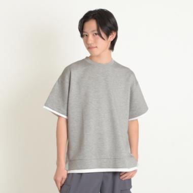 【接触冷感】エアリークッション・レイヤード半袖Tシャツ