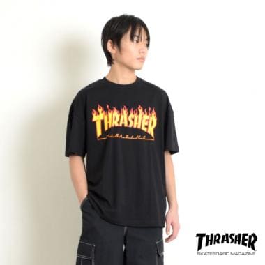 【THRASHER】ファイヤーロゴビッグ半袖Tシャツ