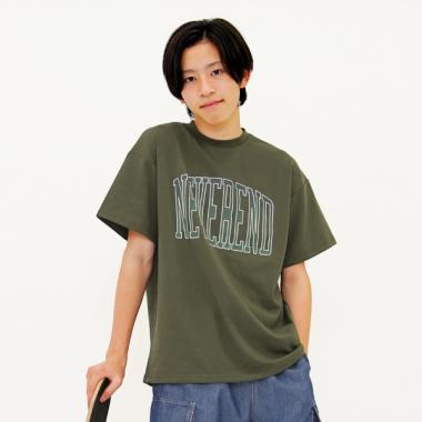 【防虫加工】フロントグラデーションカレッジロゴ半袖Tシャツ
