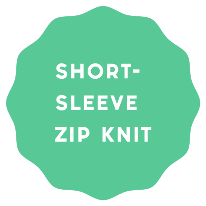 SHORT-SLEEVE ZIP KNIT