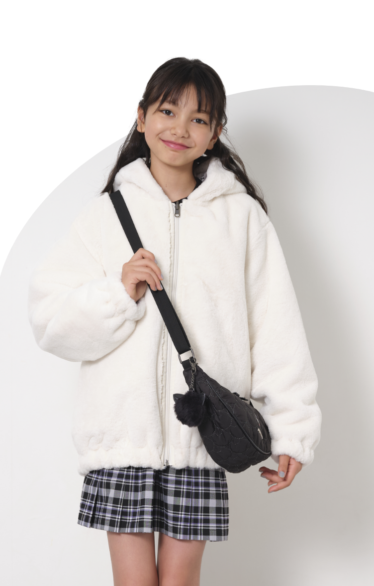 TiTi袖ファーカットワンピース(110cm 黒): キッズ - ナルミヤ