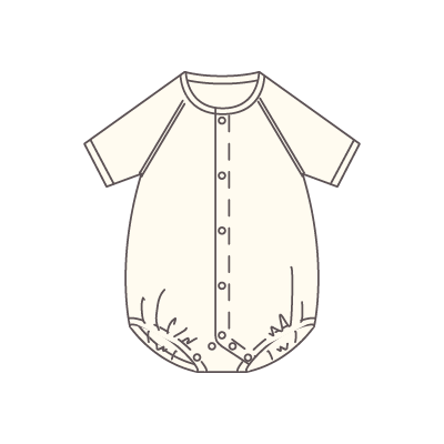 半袖ボディスーツ