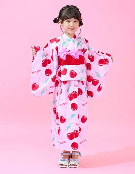 メゾピアノ 新品未使用 130cm 浴衣 桜柄 2024年新作】メゾピアノ 新品未使用 130cm 浴衣 桜柄(NARUMIYA