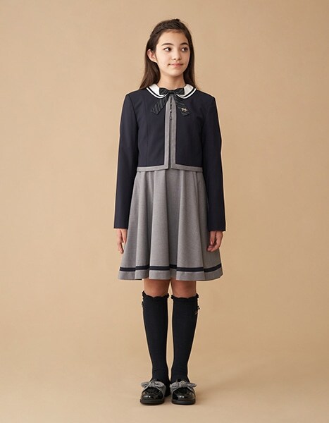 Narumiya Online ナルミヤ オンラインの公式通販サイトボレロ タックワンピースアンサンブル4点セット M 150 グレー ジュニア