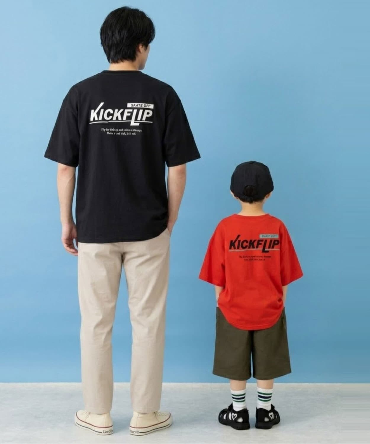 【親子リンク】バックロゴ刺しゅうビック半袖Tシャツ