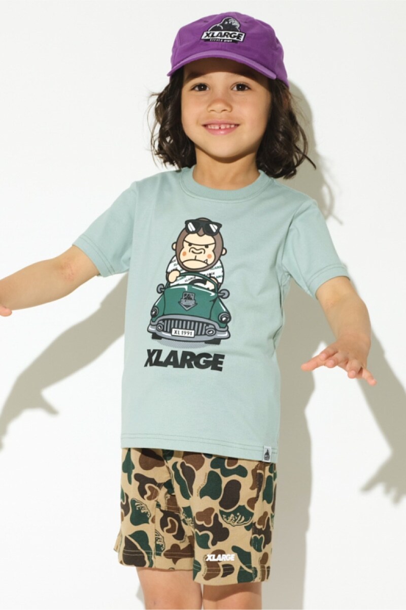 XLARGE KIDS／ファニーゴリラプリントMA-1 グレー 90