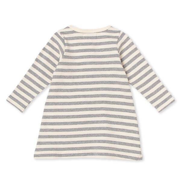 Narumiya Online ナルミヤ オンラインの公式通販サイト白くまポシェットトロンプルイユボーダーワンピース 80 グレー キッズ