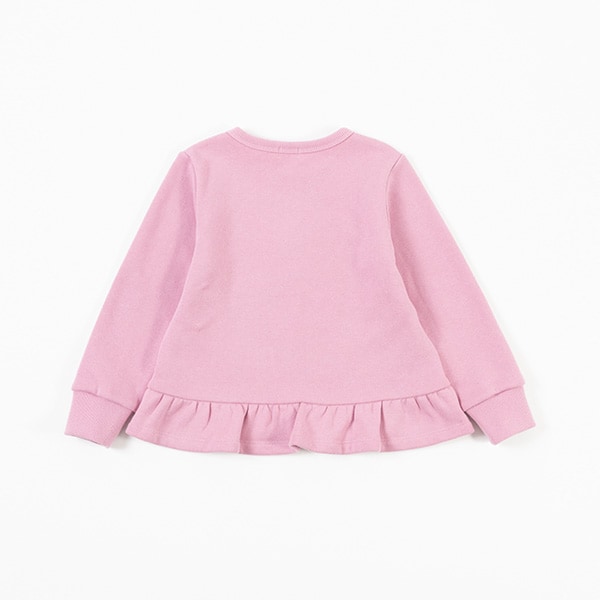 NKNIT ハート型レザーアップリケ トレーナー ニッセン トレーナー 子供服 キッズ ハート型押しフリース