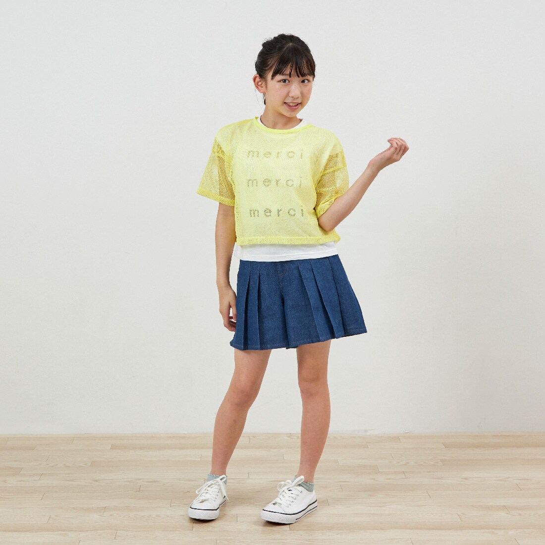 troislapins(トロワラパン)プリーツショートパンツ(140cm