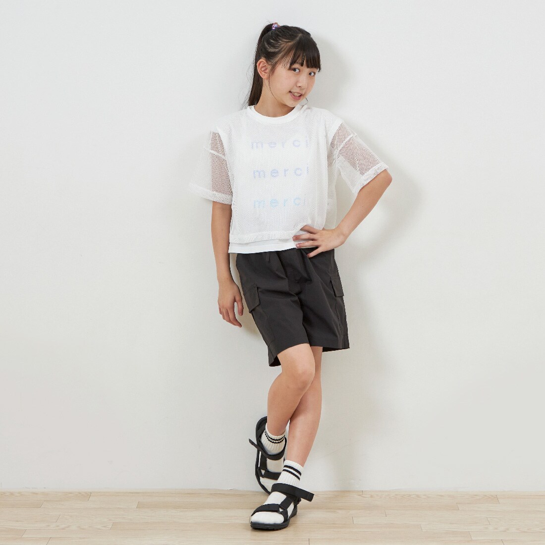 troislapins(トロワラパン)メッシュ＆フレンチTシャツセット
