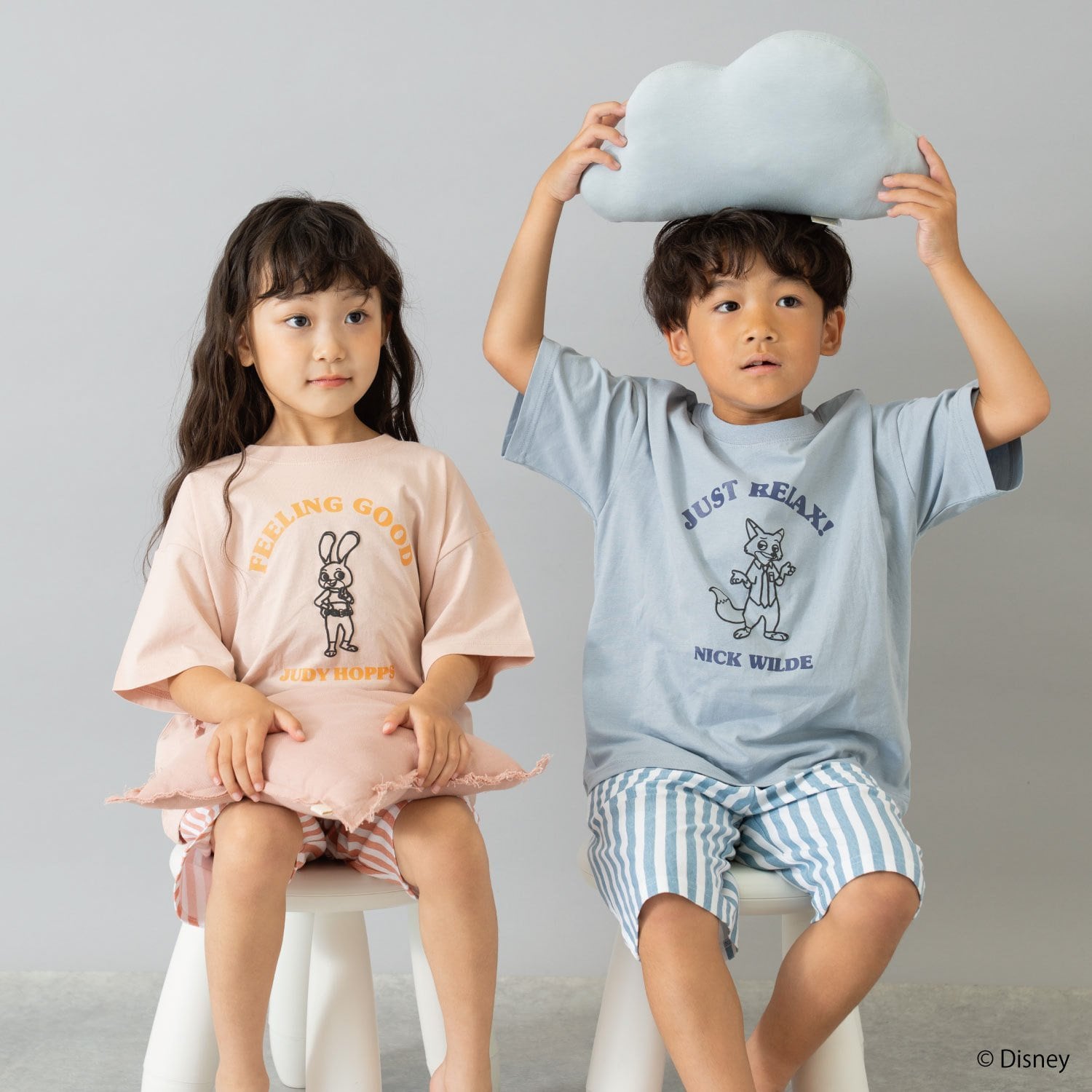 ズートピア】ワンマイルウェアセット(90cm サックス): キッズ