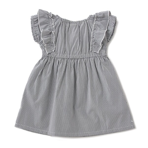 Narumiya Online ナルミヤ オンラインの公式通販サイトリボンプリントピンストライプワンピース 80 黒 キッズ