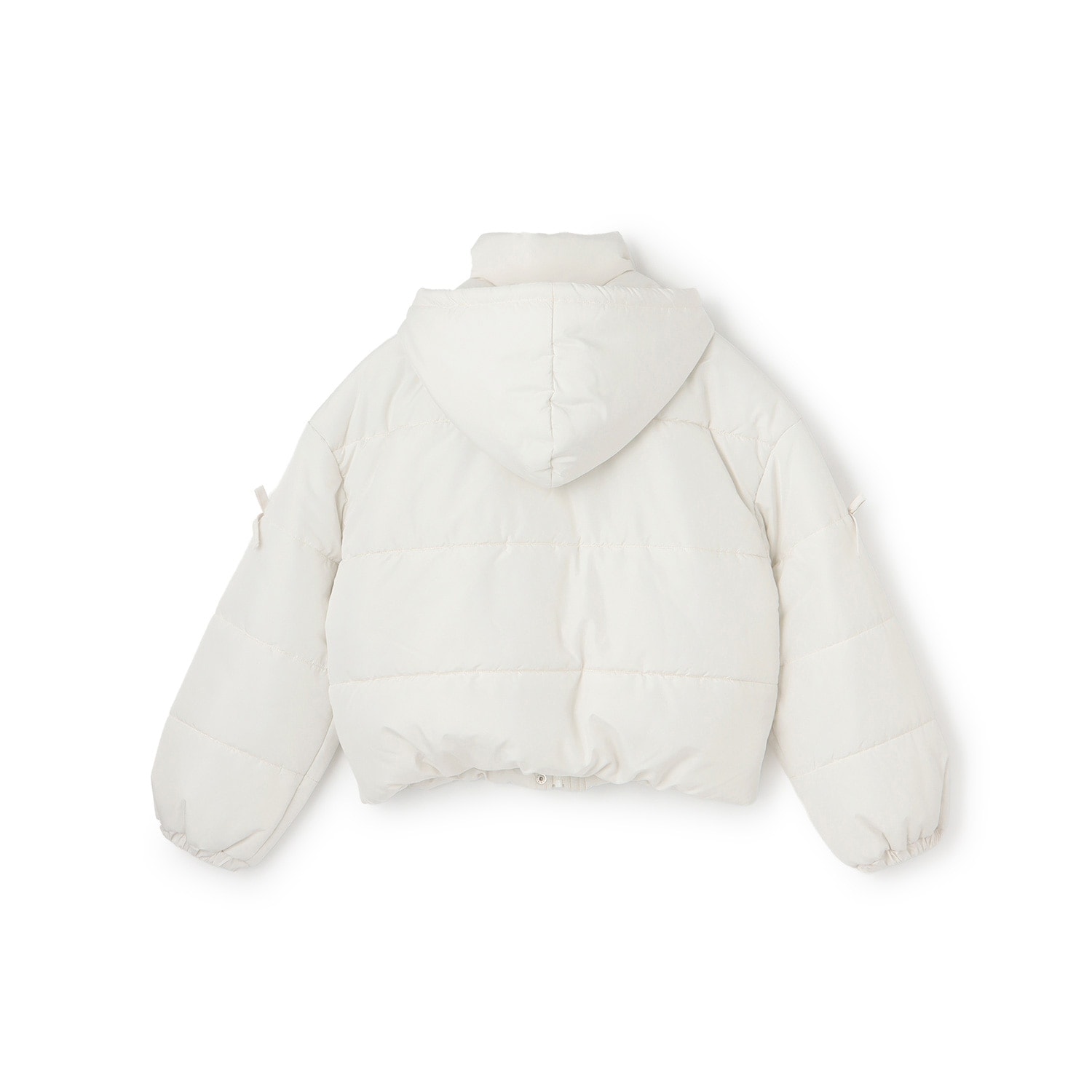 milky coast】フードつき中綿ブルゾン(S(140cm) オフ ホワイト