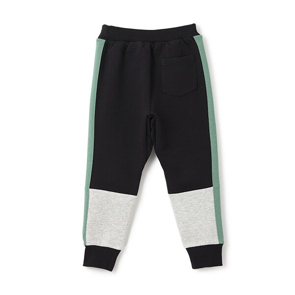 ダンボールニット切り替えロングパンツ(90cm 黒): キッズ