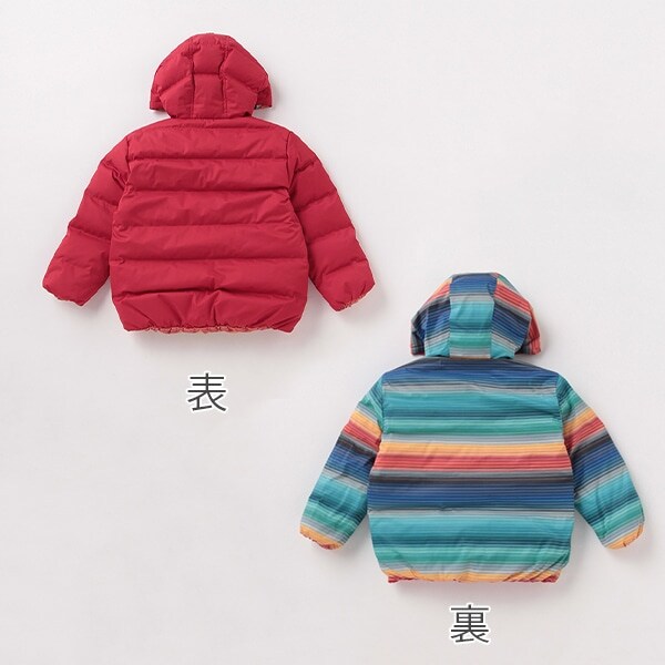 スペクトラムストライプ リバーシブルダウン(110 マルチ): キッズ  