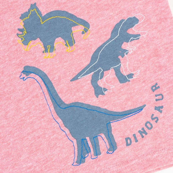 恐竜シルエットのデザートコットン長袖Tシャツ(140～150)(140cm