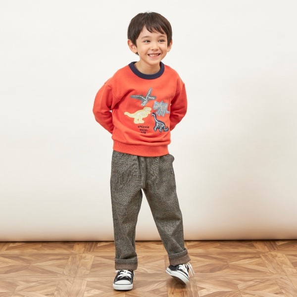 新品　タグ付き　KP BOY 130  冬服　長袖　長ズボン　トレーナー KPBOY(ケーピーボーイ)恐竜化石刺繍トレーナー(80～130)(80cm