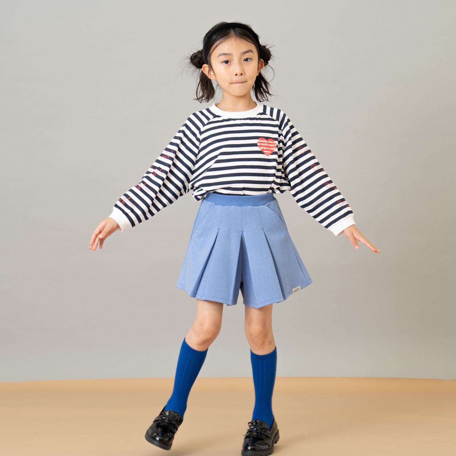 ボックスプリーツスカパン(90cm グレー): キッズ - ナルミヤ