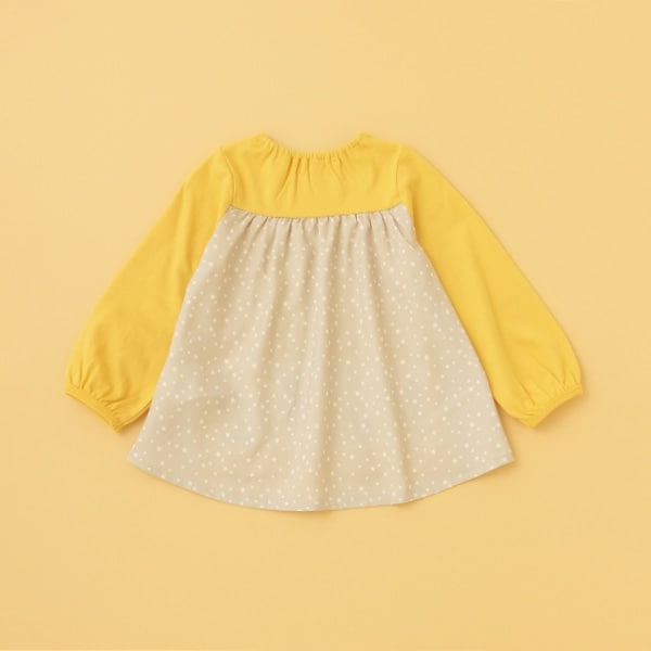 アニマル後ろ切替長袖チュニック(80cm カラシ): キッズ