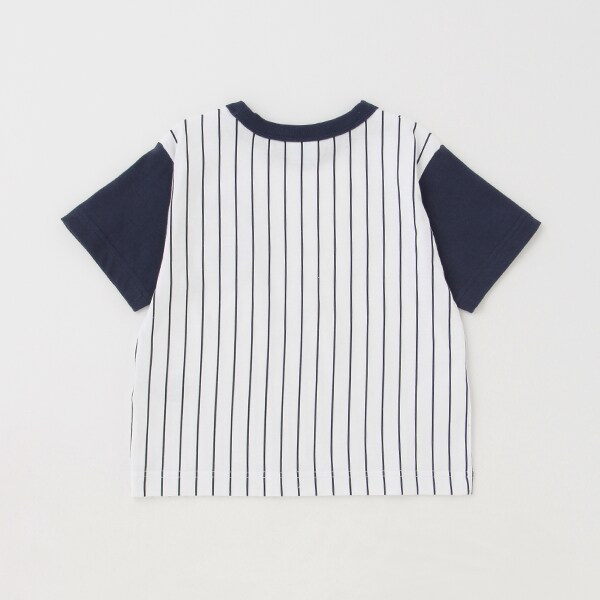 ナルミヤ　sk WEB限定】【Champion】ストライプTシャツ(100cm 紺): キッズ