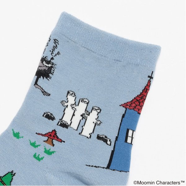 MOOMIN/ムーミン谷ソックス(SS(11-13cm) サックス): キッズ
