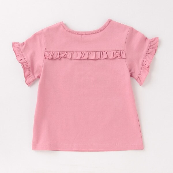 イチゴ切替フリル半袖Tシャツ