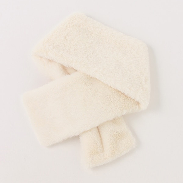 リボンフェイクファー マフラー(F オフ ホワイト): キッズ - ナルミヤ  