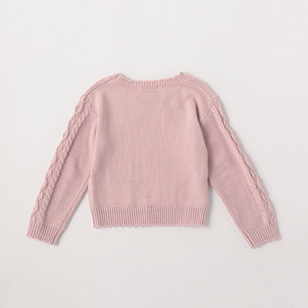 ケーブルニットプルオーバー(90cm ピンク): キッズ - ナルミヤ