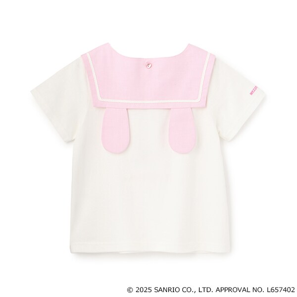 メゾピアノ　マイメロ　コラボ　Tシャツ　セーラー衿　120センチ 新品 マイメロディ・シナモロール】セーラー衿つきTシャツ(100cm