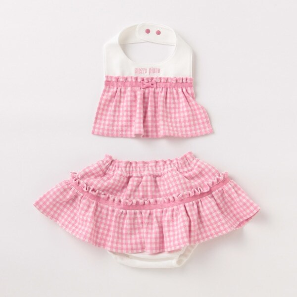 新品】メゾピアノ Mezzopiano パンツスカート スタイ セット 赤ちゃん 通販