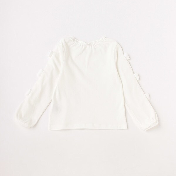★ビジュー変形袖リボンTシャツ