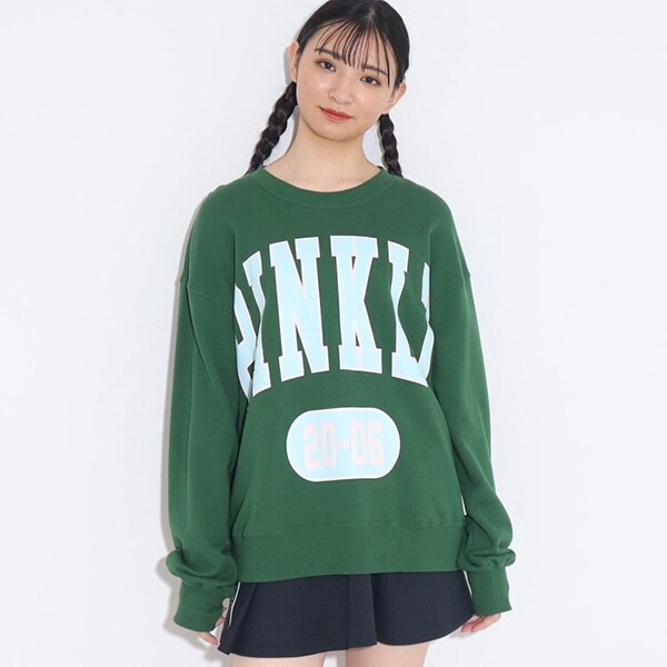 K&K★新品 ピンクラテ★カレッジロゴプルオーバー 140 PINK－latte×champion／コラボ】カレッジロゴプルオーバー(S(140