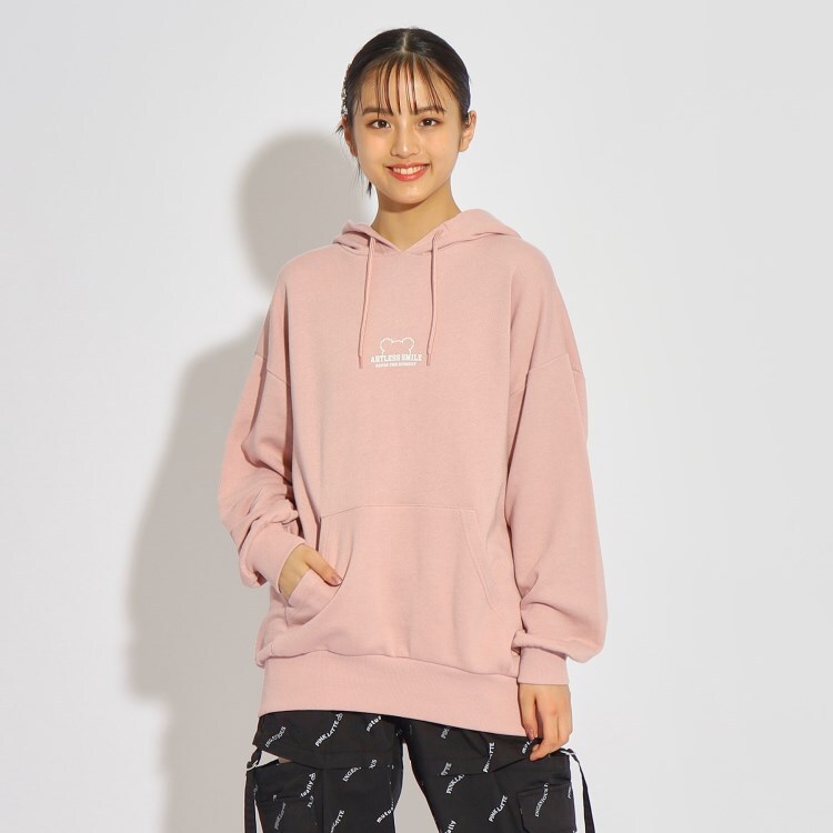 ピンクマテBIGフードプルオーバー(S(140) ブラック(019)): ジュニア  