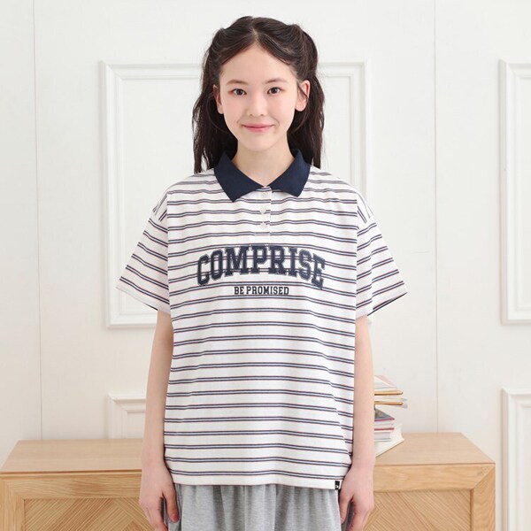 ラガーシャツTシャツ(SS(130-140) オフホワイト(203)): ジュニア