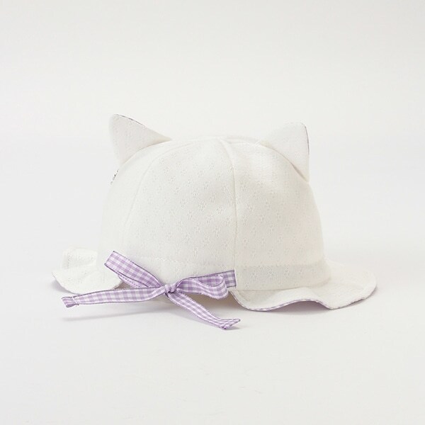 猫耳帽子 白