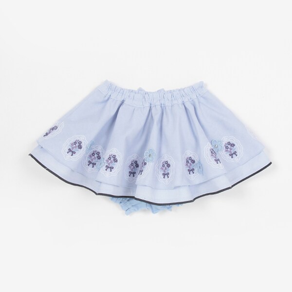 アナスイミニ 150 LL【新品】♡小花刺繍♡ お花刺しゅうカバーパンツ(F サックス): 新生児 - ナルミヤ