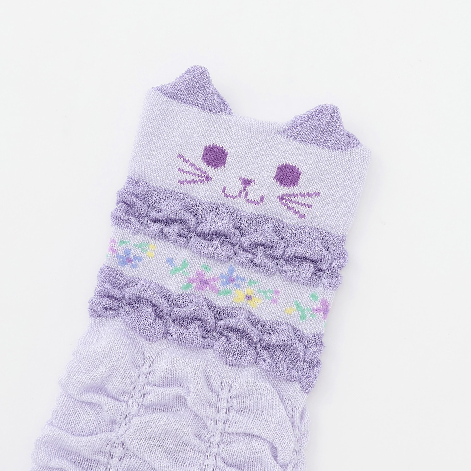ネコ耳ベビーレッグウォーマー(F ラベンダー): 新生児 - ナルミヤ