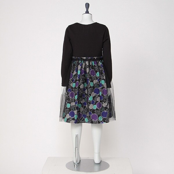 チェリー柄チュールドッキングワンピース(110 黒): キッズ - ナルミヤ  