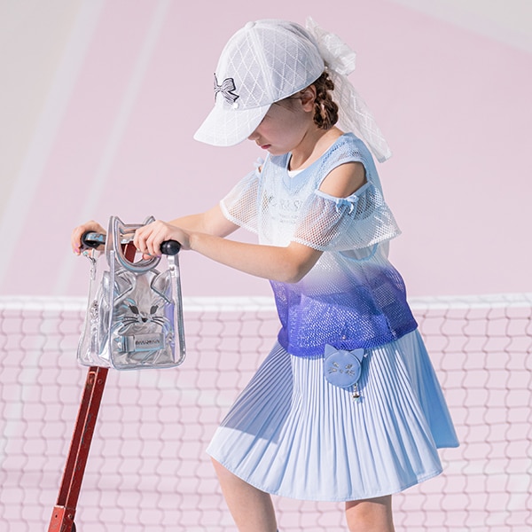 アナスイミニ新品未使用120cm メッシュグラデーションT＋タンクトップ メッシュグラデーションT＋タンクトップ(120cm サックス