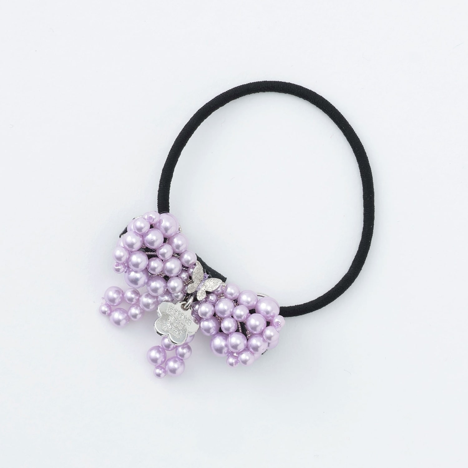 GIFT 巾着つき】パールリボンヘアアクセサリーSET(F ラベンダー