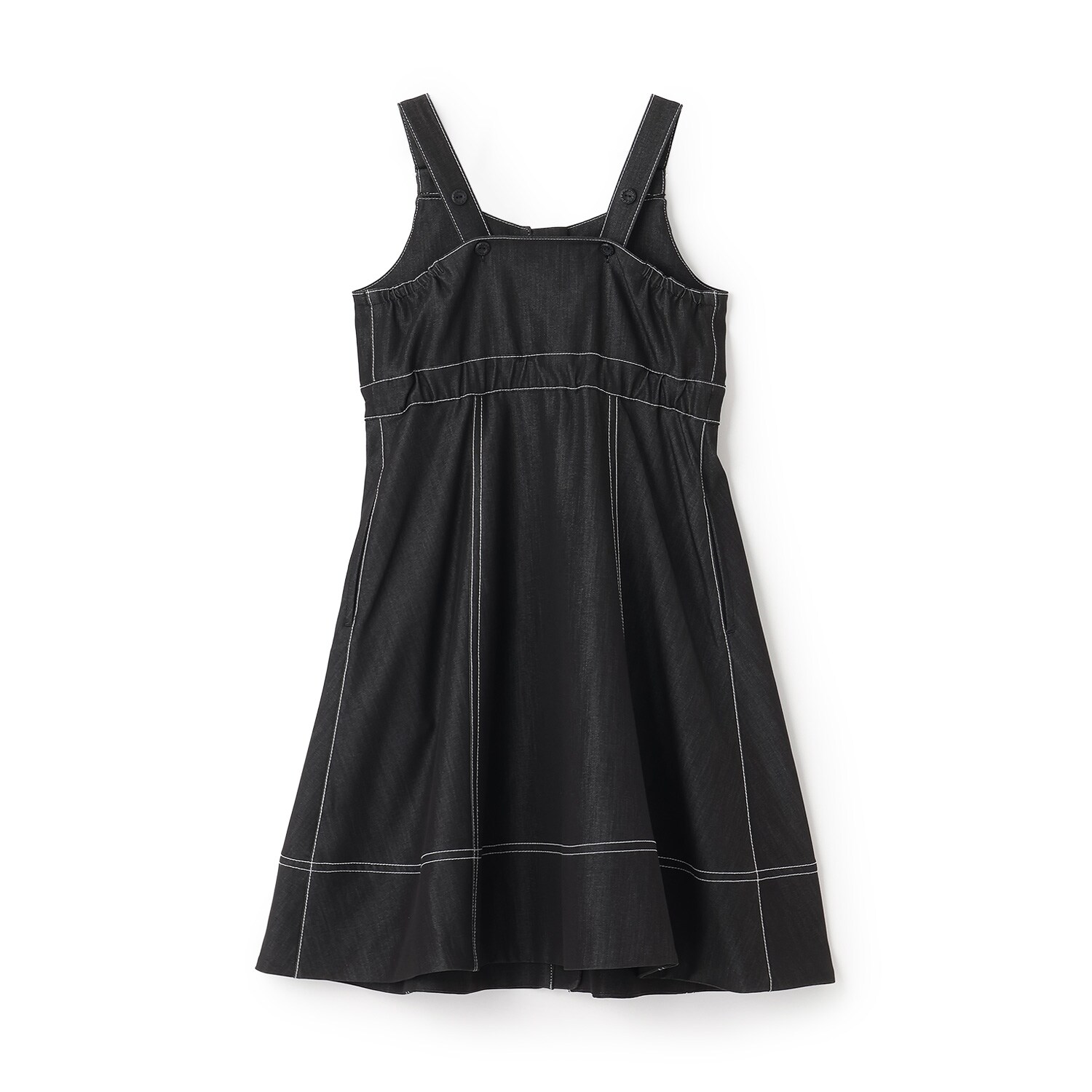 新品【ANNA SUI NYC】 90’s風 ジャンパースカート ブラック　Ｆ セール】ANNA SUI NYC 90's風ジャンパースカート（スカート