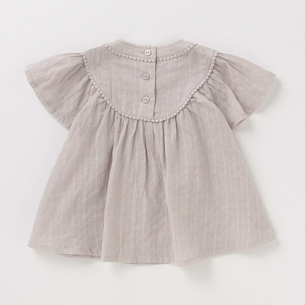 ピンタックフレアブラウス(90 モカ茶): キッズ - ナルミヤ オンライン  