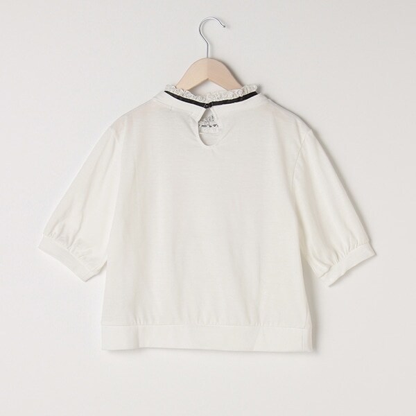 スイーツプリントレース衿Tシャツ(120 アイボリー): ジュニア