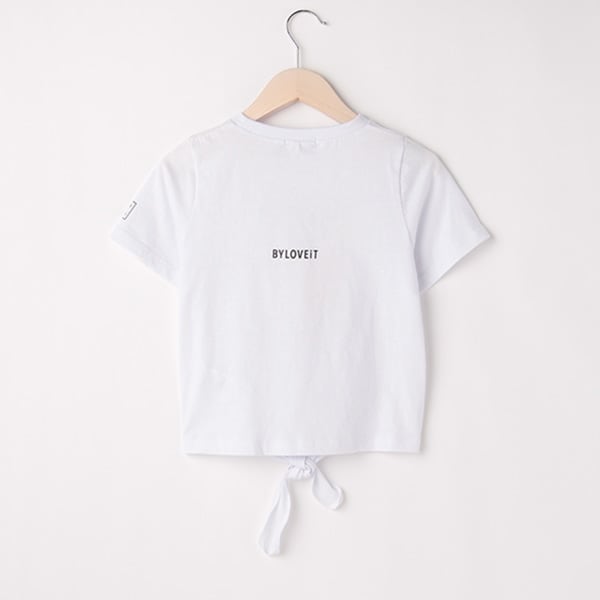 Narumiya Online ナルミヤ オンラインの公式通販サイトパンケーキ裾結び半袖tシャツ 1cm 白 ジュニア