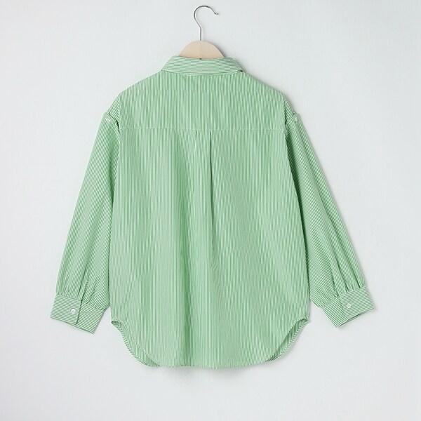 ストライプ肩あきシャツ(120cm グリーン): ジュニア ナルミヤ オンライン公式サイト