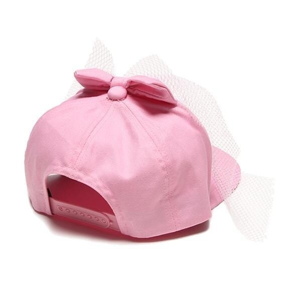 リボンつきチュール重ねキャップ(F オフ ホワイト): ジュニア