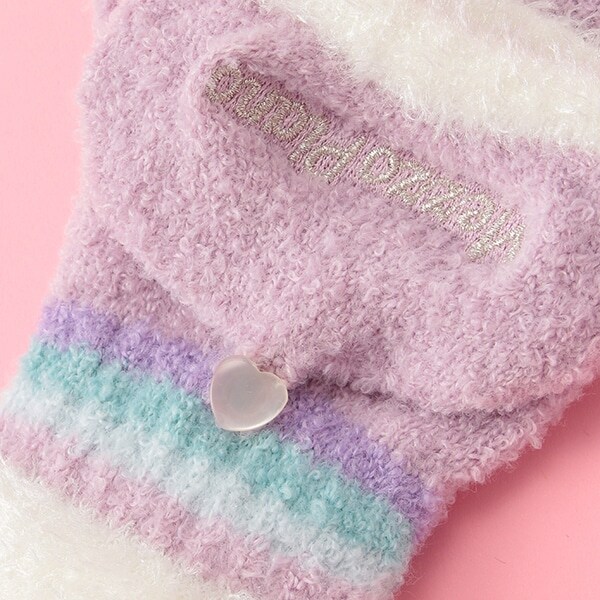 NARUMIYA ONLINE｜ナルミヤ オンラインの公式通販サイト配色ライン2WAYマシュマロニット手袋(F ピンク): ジュニア