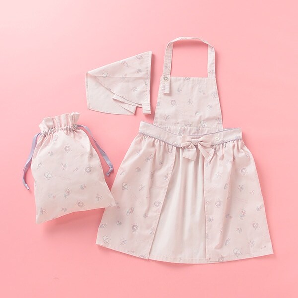 ティーパーティーエプロン3点セット(F ピンク): ジュニア - ナルミヤ