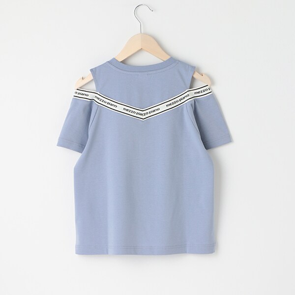 メゾピアノジュニア　肩あきリブTシャツ　160 メゾピアノジュニア 肩あきリブTシャツ 160