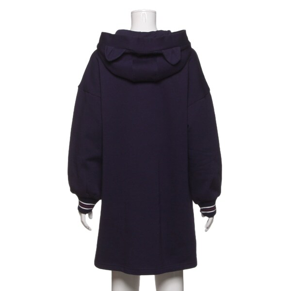 Narumiya Online ナルミヤ オンラインの公式通販サイトネコ耳つきパーカー裏毛ワンピース S 140 パープル ジュニア